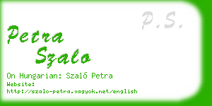 petra szalo business card